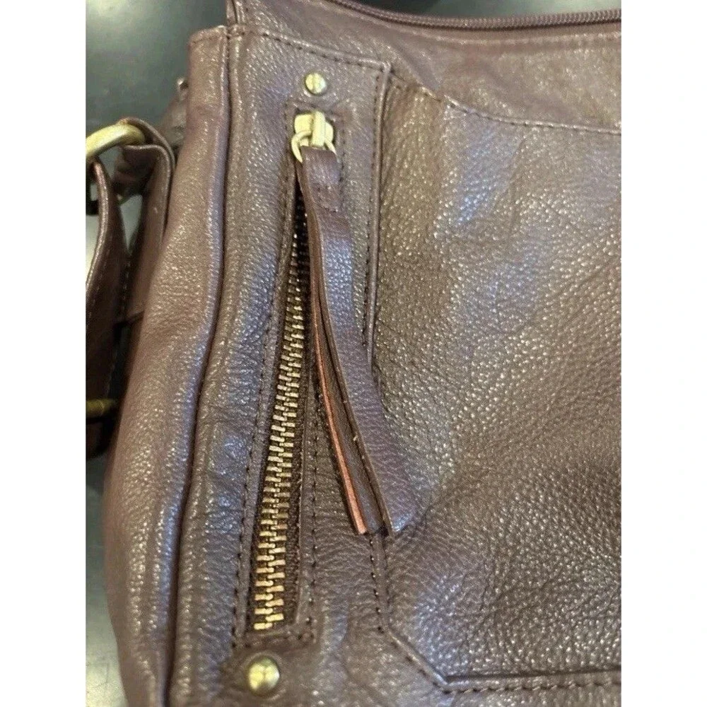 Great American Leather Works Brown Leather Shoulder Crossbody Bag Purse